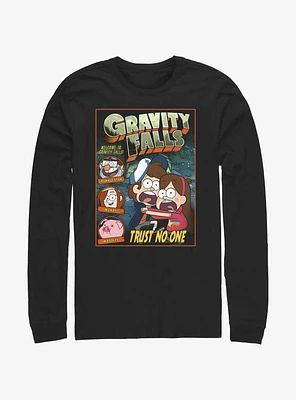 Disney Gravity Falls Trust No One Comic Cover Long-Sleeve T-Shirt