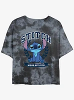 Disney Lilo & Stitch Weird But Cute Girls Tie-Dye Crop T-Shirt