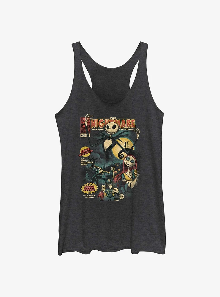 Disney The Nightmare Before Christmas Jack Skellington King of Halloween Comic Cover Girls Tank