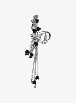 Thorn & Fable Black Floral Claw Hair Clip