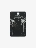 Social Collision Warped Heart Drop Earrings