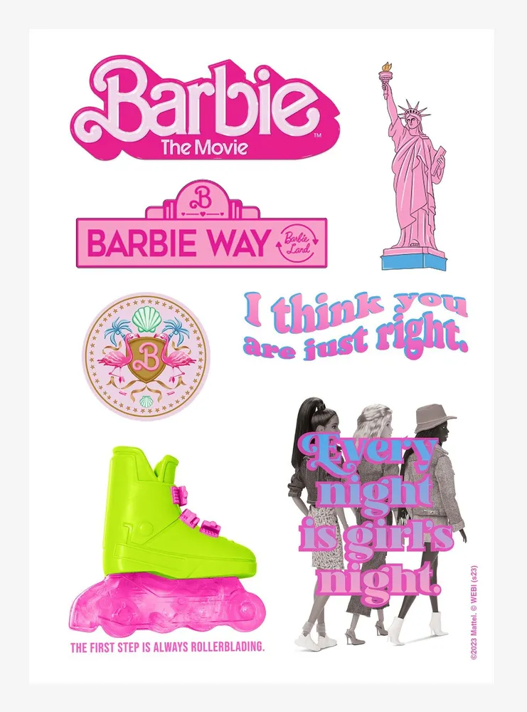 Barbie The Movie Props Sticker Sheet