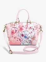 Loungefly Disney Stitch Cherry Blossoms Satchel Bag