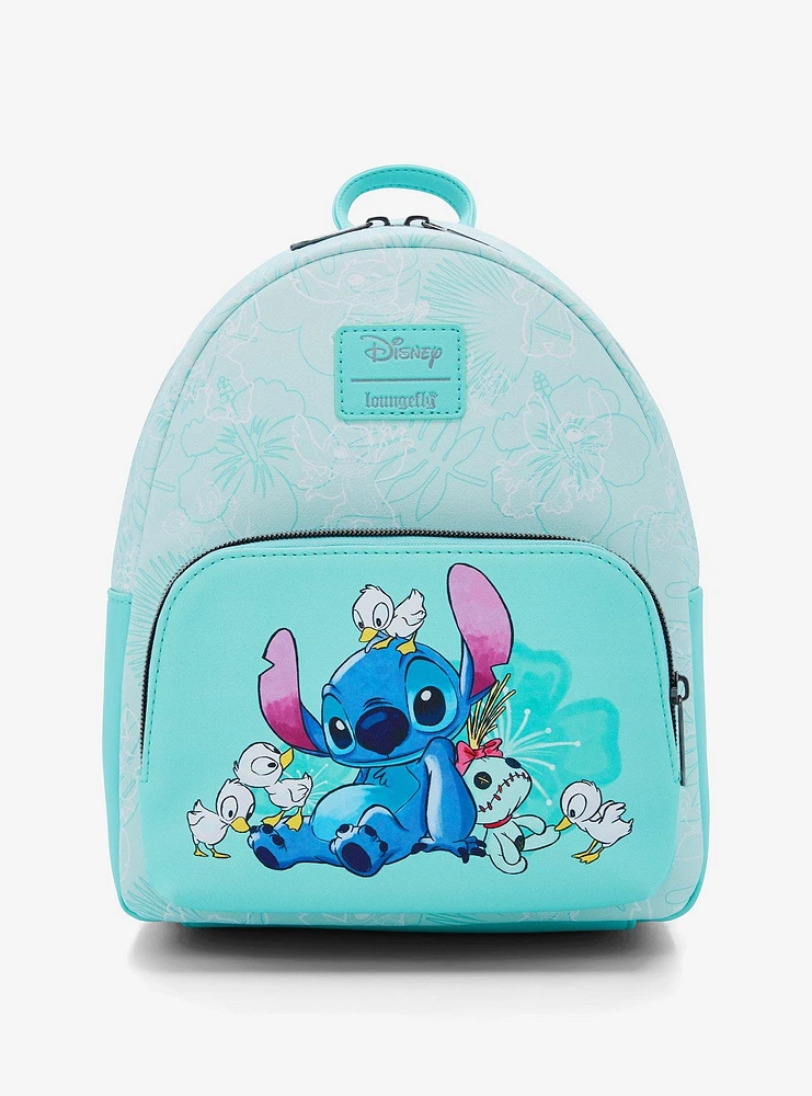 Loungefly Disney Stitch With Ducks Mini Backpack