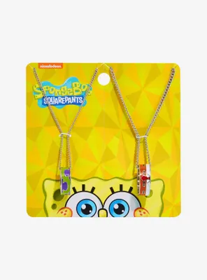 SpongeBob SquarePants Patrick & SpongeBob Ring Best Friend Necklace Set