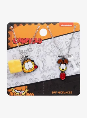 Garfield Lasagna & Odie Bone Best Friend Necklace Set