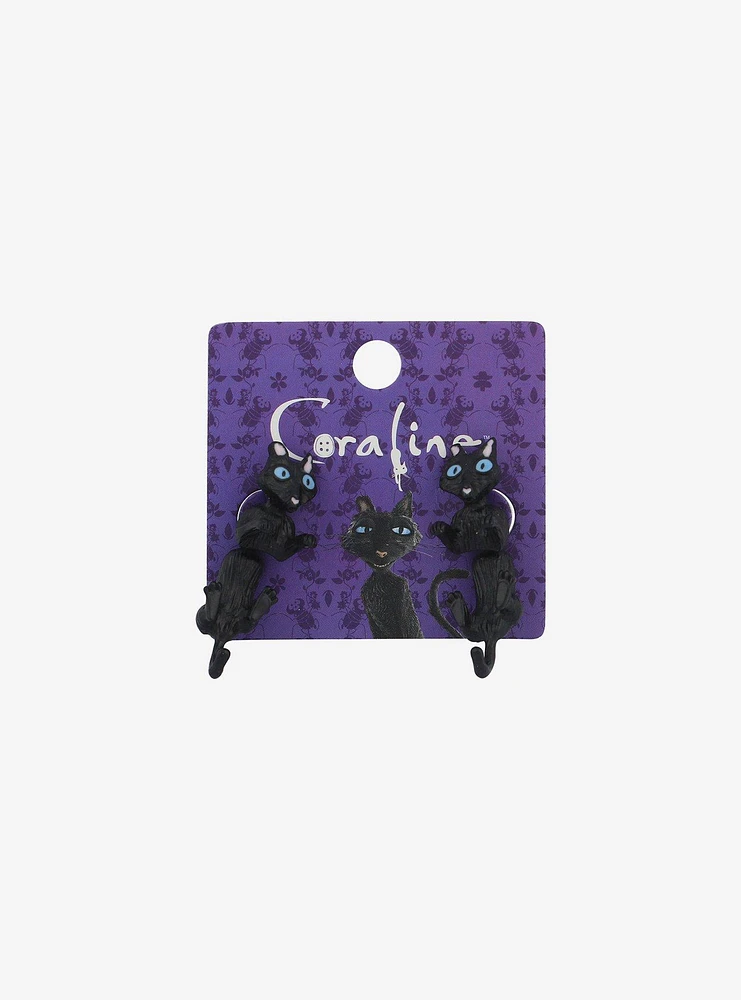 Coraline The Cat Front/Back Earrings