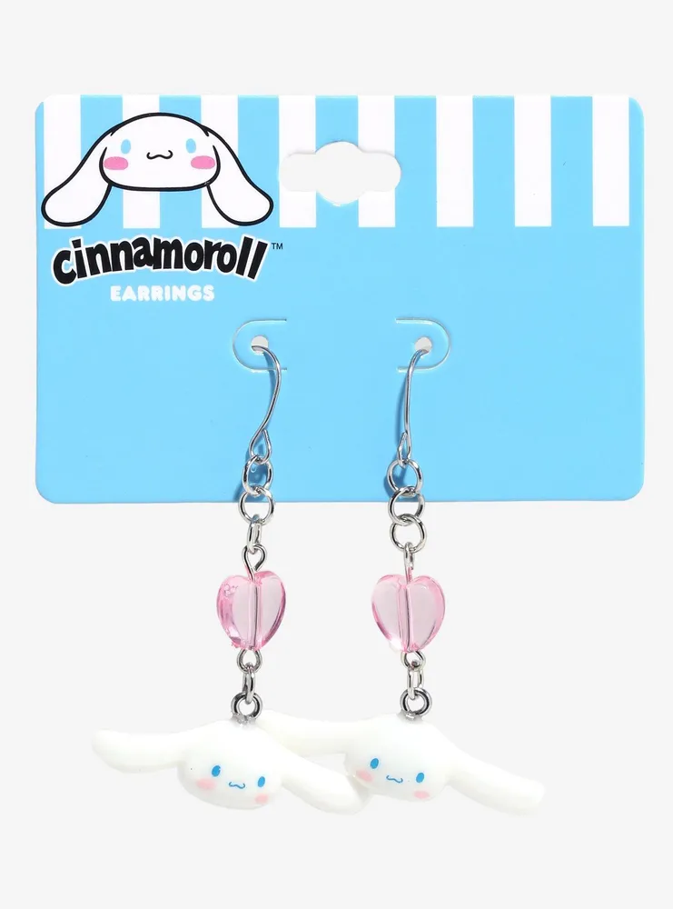 Cinnamoroll Heart Bead Earrings