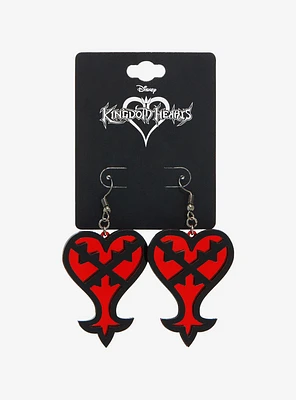 Disney Kingdom Hearts Heartless Symbol Drop Earrings