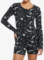 Cosmic Aura Bats & Snakes Long-Sleeve Romper