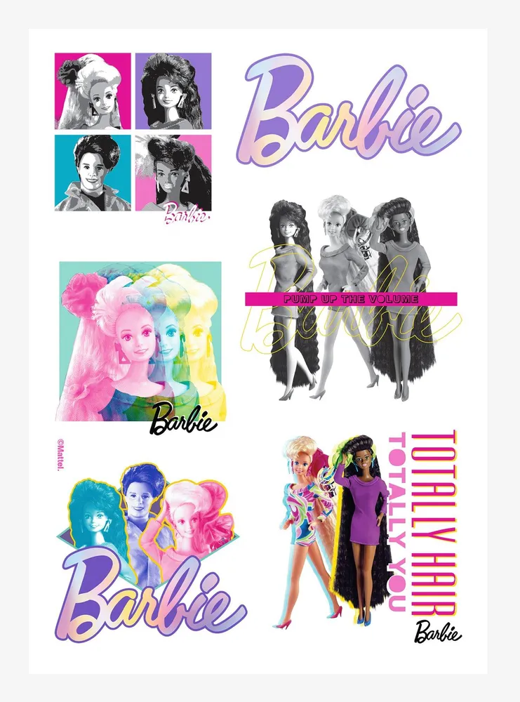 Boxlunch Barbie Totally Hair Kiss-Cut Sticker Sheet