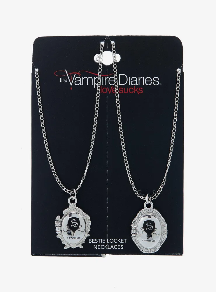 The Vampire Diaries Stefan & Damon Locket Best Friend Necklace Set