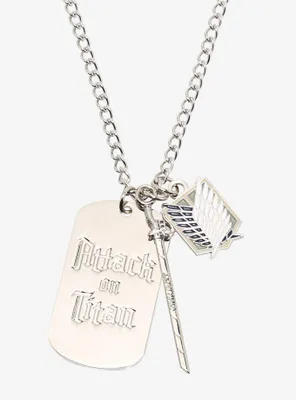 Attack On Titan Scouts Pendant Dog Tag Charm Necklace