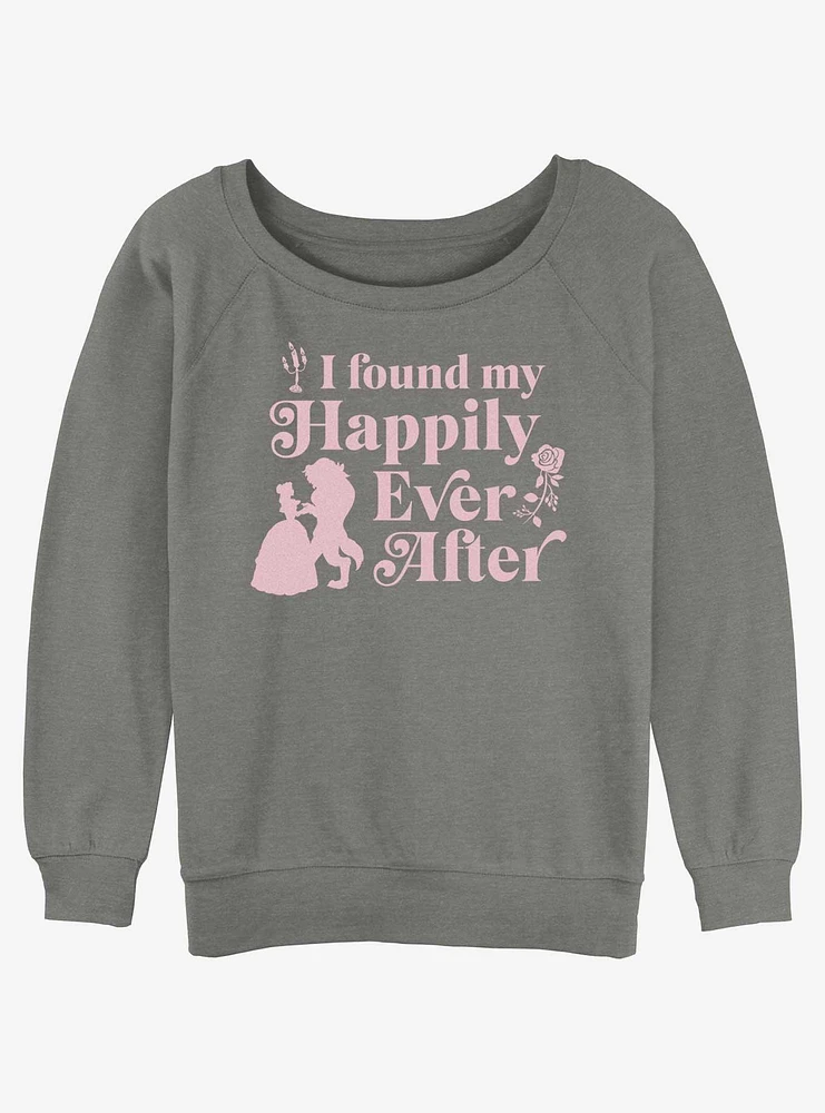 Disney Beauty and the Beast Found My Happily Ever After Girls Slouchy Sweatshirt