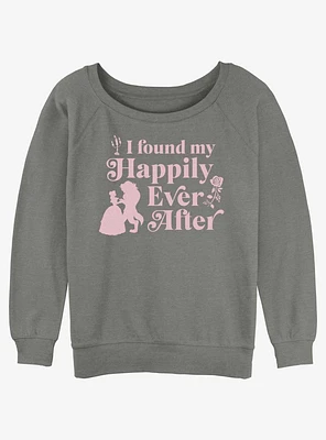 Disney Beauty and the Beast Found My Happily Ever After Girls Slouchy Sweatshirt