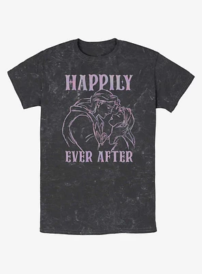 Disney Beauty and the Beast Happily Ever After Belle Adam Mineral Wash T-Shirt