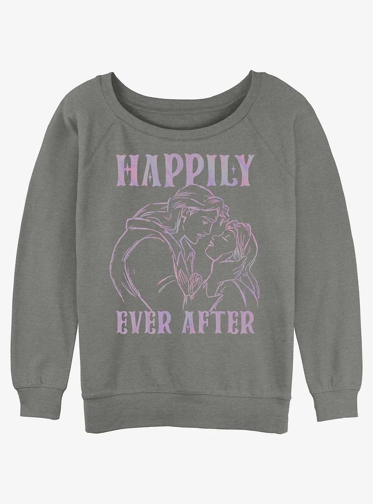 Disney Beauty and the Beast Happily Ever After Belle Adam Girls Slouchy Sweatshirt