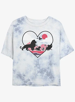 Disney The Lion King Love From Savanna Girls Tie-Dye Crop T-Shirt