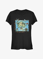 Disney Tinker Bell Never Land Coast Map Girls T-Shirt