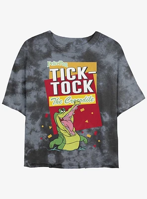 Disney Tinker Bell Tick Tock The Crocodile Girls Tie-Dye Crop T-Shirt
