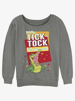 Disney Tinker Bell Tick Tock The Crocodile Girls Slouchy Sweatshirt