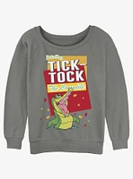Disney Tinker Bell Tick Tock The Crocodile Girls Slouchy Sweatshirt