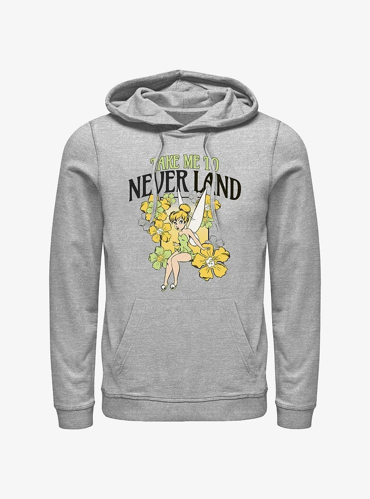 Disney Tinker Bell Tulips Take Me To Never Land Hoodie