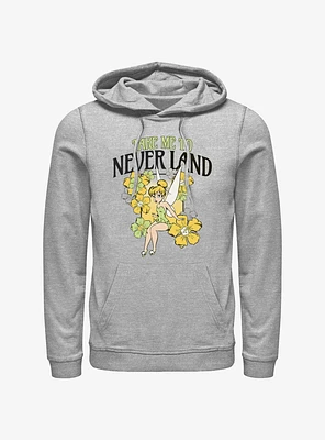 Disney Tinker Bell Tulips Take Me To Never Land Hoodie