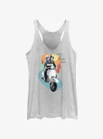 White Lotus Scooter Love Womens Tank Top