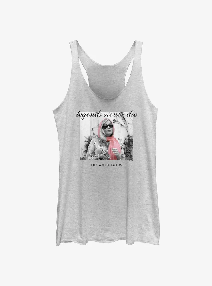 White Lotus Legends Never Die Womens Tank Top