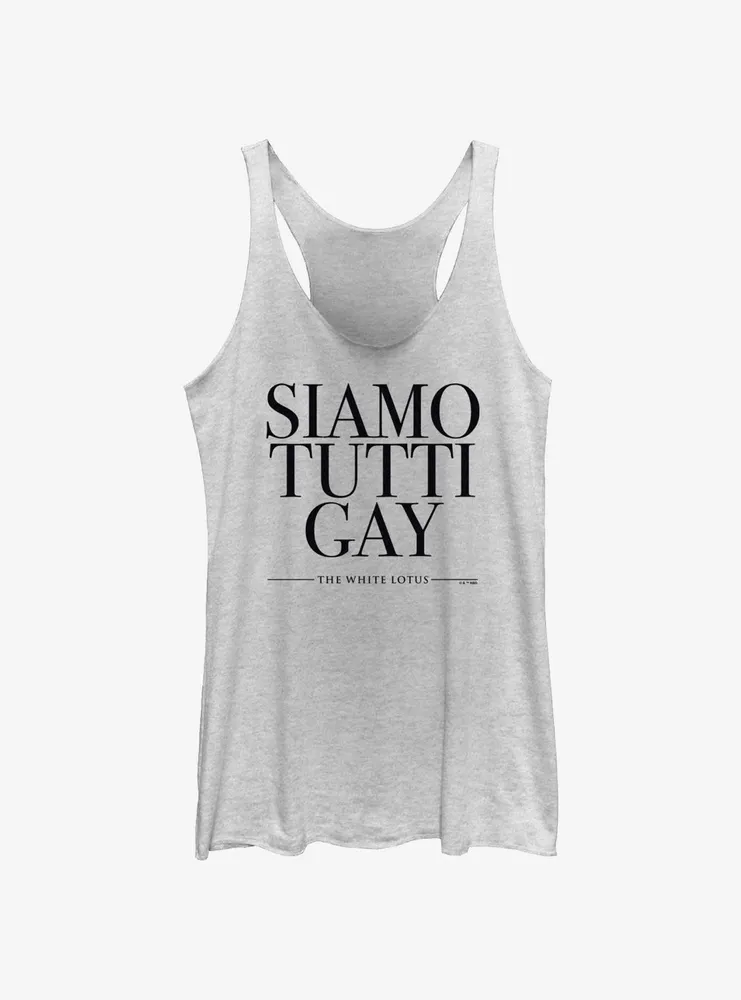 White Lotus Siamo Tutti Gay Womens Tank Top