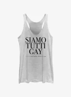 White Lotus Siamo Tutti Gay Womens Tank Top