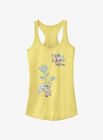 Disney Cinderella Jaq and Gus Mice Flowers Girls Tank