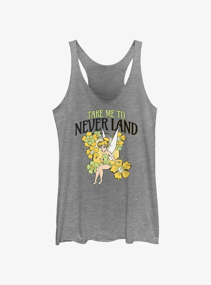 Disney Tinker Bell Tulips Take Me To Never Land Girls Tank