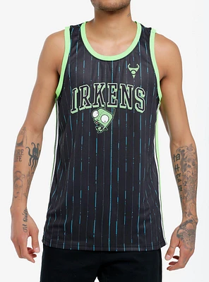 Invader Zim Irk Stripe Basketball Jersey