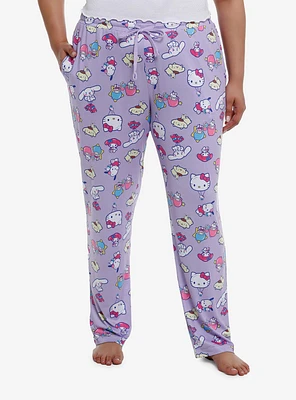 Hello Kitty And Friends Balloons Girls Pajama Pants Plus