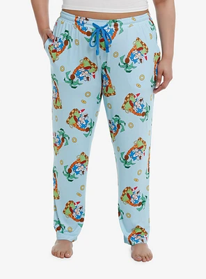 Sonic The Hedgehog Island Time Girls Pajama Pants Plus