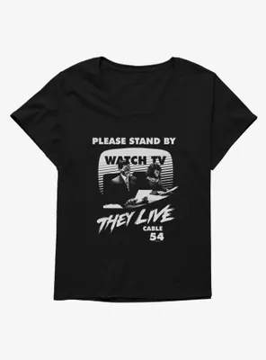 They Live Watch TV Womens T-Shirt Plus