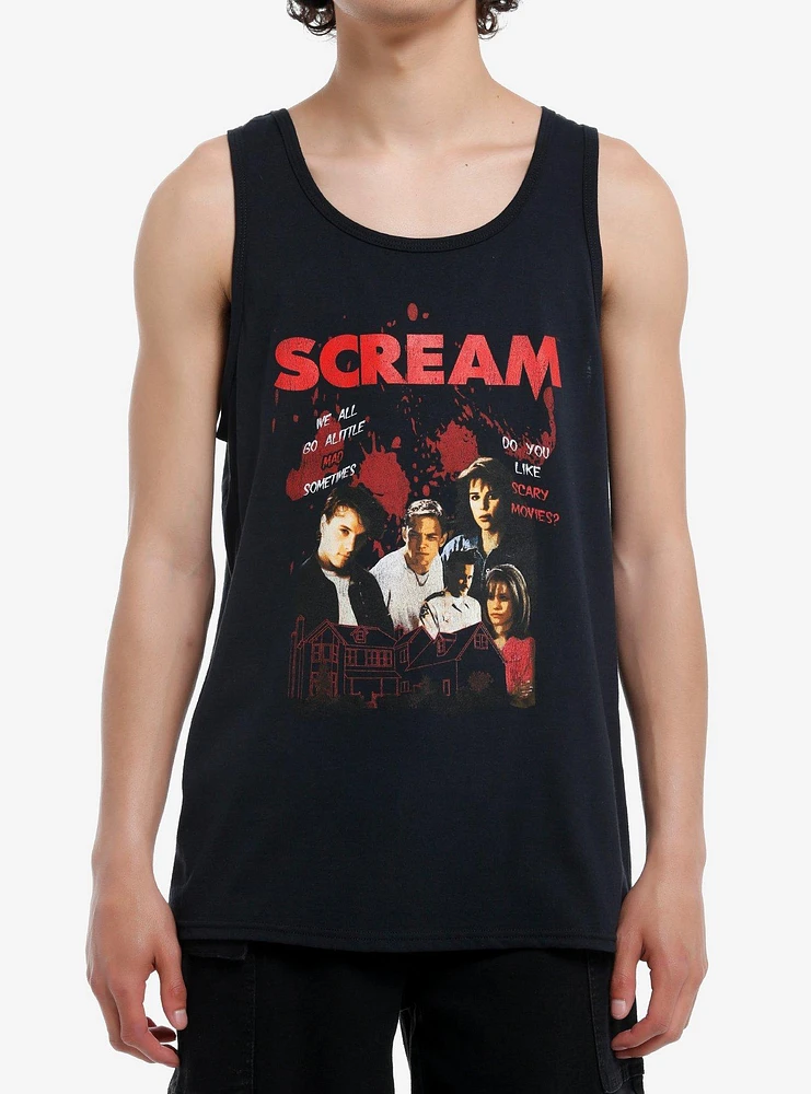 Scream Blood Splatter Tank Top