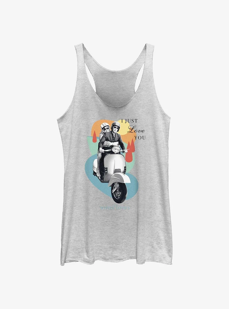 White Lotus Scooter Love Girls Tank