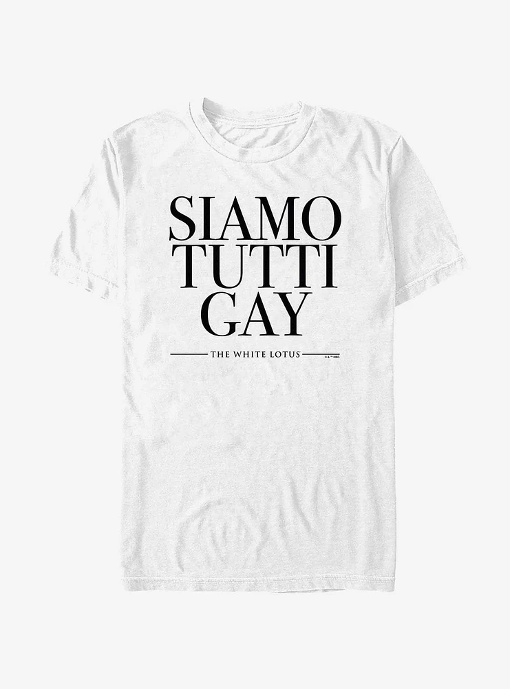 White Lotus Siamo Tutti Gay T-Shirt