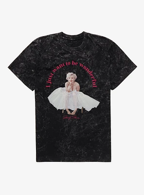 Marilyn Monroe I Just Want To Be Wonderful Mineral Wash T-Shirt