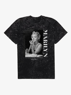 Marilyn Monroe To Be Attractive Mirror Mineral Wash T-Shirt