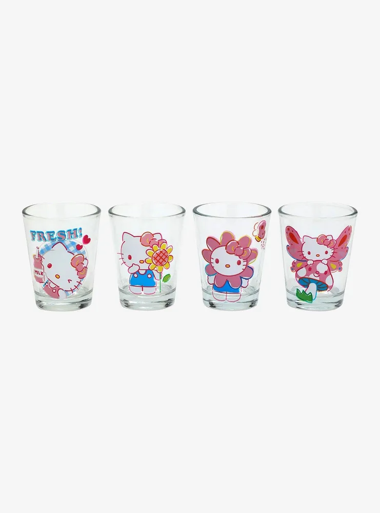 Hello Kitty Flowers Mini Glass Set