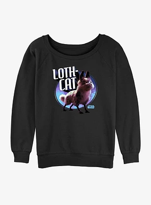 Star Wars Ahsoka Loth-Cat Girls Slouchy Sweatshirt Hot Topic Web Exclusive