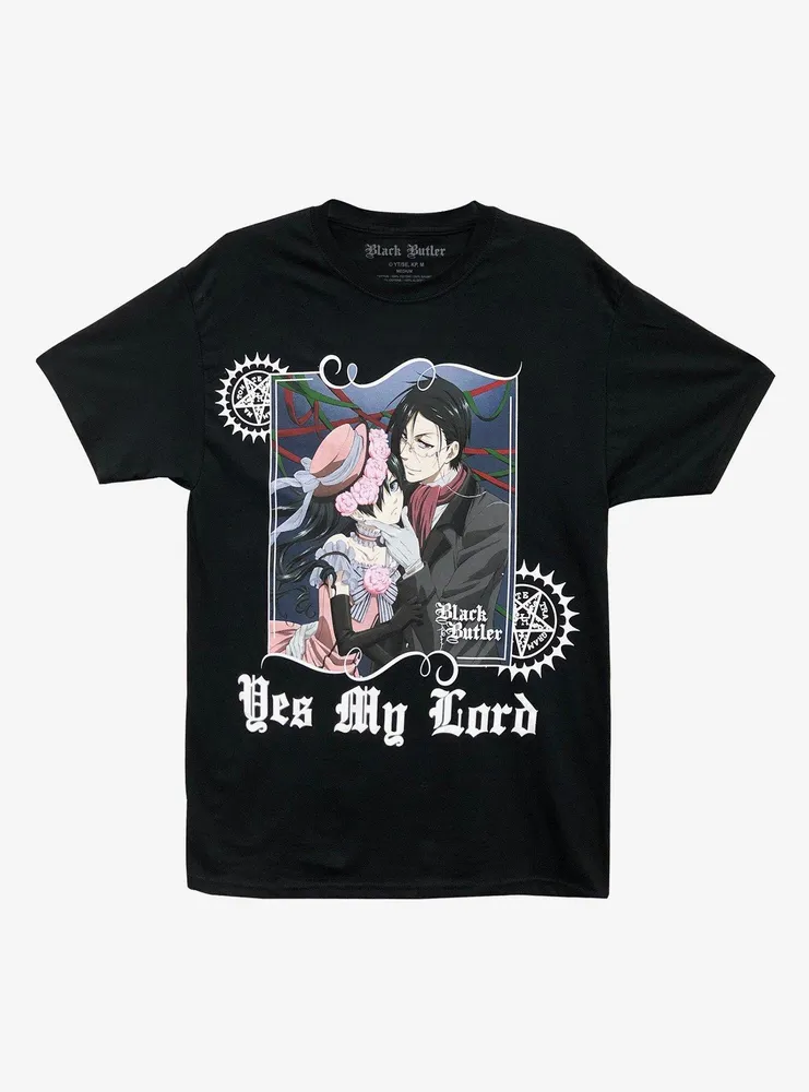 Black Butler Yes My Lord Boyfriend Fit Girls T-Shirt