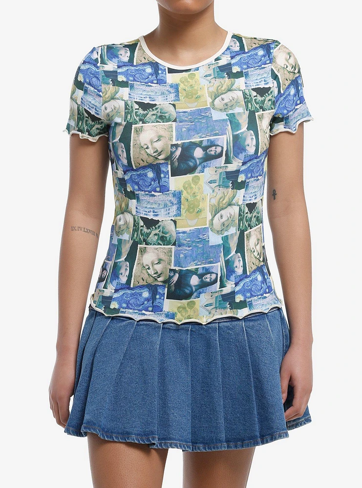 Sweet Society Renaissance Art Collage Girls Top