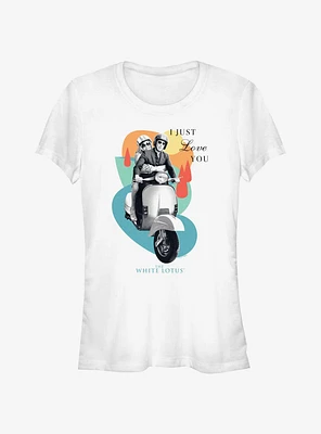 White Lotus Scooter Love Girls T-Shirt