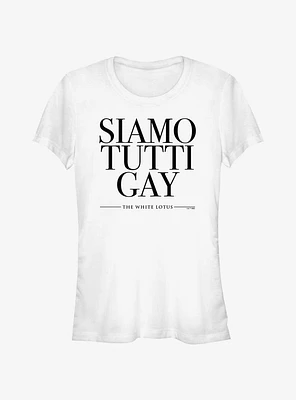 White Lotus Siamo Tutti Gay Girls T-Shirt