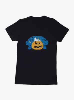 Peanuts Jack-O'-Lantern Snoopy Womens T-Shirt